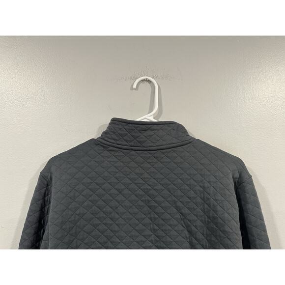Tommy John Quilted Quarter Zip Turbulence Gray Medium M - Picture 4 of 7